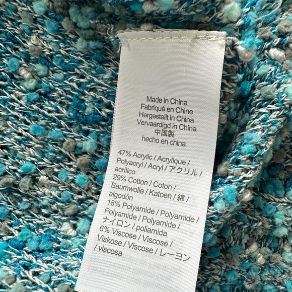 J. Crew Turquoise Tweed Knit Sweater Vest She'll - Picture 5 of 8